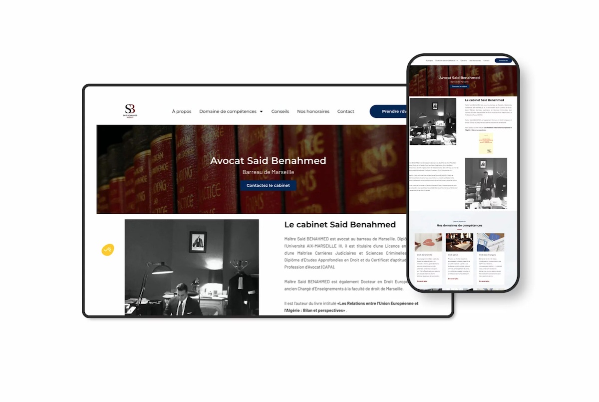 Site web Cabinet Benahmed - avocats